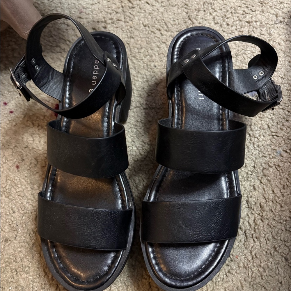 Madden Girl Black Strappy Sandals